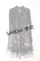 Qutie Frash / チャイナワンピース  ブラック×パープル O-25-08-16-045-QU-OP-OW-OS