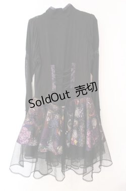 画像4: Qutie Frash / チャイナワンピース  ブラック×パープル O-25-08-16-045-QU-OP-OW-OS