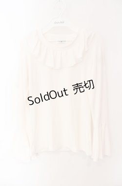 画像1: Drug Honey / フリルカットソー  オフ O-25-08-16-048-PU-TO-IG-ZY