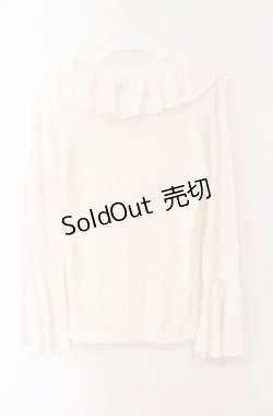 画像2: Drug Honey / フリルカットソー  オフ O-25-08-16-048-PU-TO-IG-ZY