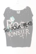GLAVIL / プリントスタッズカットソー  ブラック O-25-08-16-051-PU-TO-IG-ZS