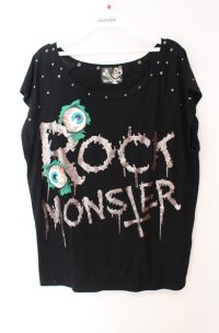 GLAVIL / プリントスタッズカットソー  ブラック O-25-08-16-051-PU-TO-IG-ZS
