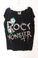 画像1: GLAVIL / プリントスタッズカットソー  ブラック O-25-08-16-051-PU-TO-IG-OS (1)