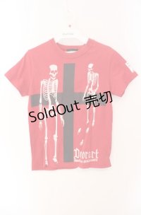 Deorart / クロススカルTシャツ  レッド O-25-08-16-053-PU-TS-IG-OS
