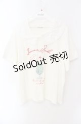 axes femme / 襟付クリームソーダ柄Tシャツ F アイボリー O-25-08-16-054-AX-TS-OW-OS