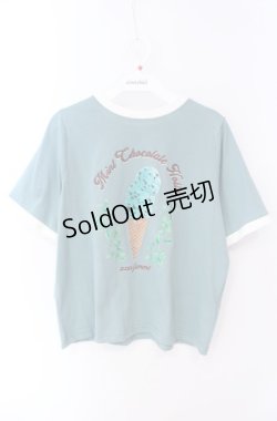 画像1: axes femme / チョコミントプリントTシャツ F グリーン O-25-08-16-055-AX-TO-OW-OS