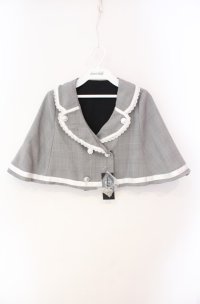 DearMyLove / 探偵テーラードショートケープ M〜L グレー O-25-08-16-060-EL-JA-OW-ZT372