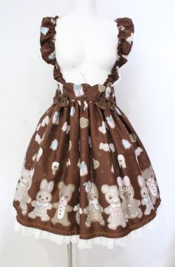 画像1: Angelic Pretty / なかよしジンジャークッキースカート  ブラウン O-25-08-16-061-AP-SK-OW-OS