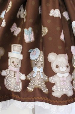 画像2: Angelic Pretty / なかよしジンジャークッキースカート  ブラウン O-25-08-16-061-AP-SK-OW-OS