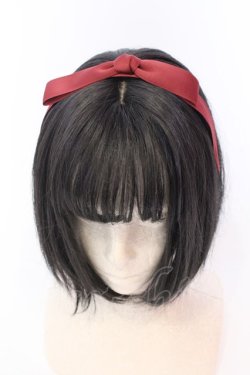 画像1: Ank Rouge / ドーリーリボンカチューシャ  ワイン O-25-08-16-1004-CA-AC-OW-OS