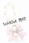 Rojita / リボン付パールブレスレット  ピンク O-25-08-16-1038-LO-AC-OW-OS