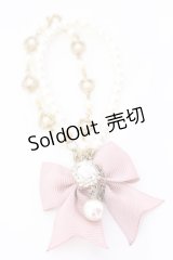 Rojita / リボン付パールブレスレット  ピンク O-25-08-16-1038-LO-AC-OW-OS