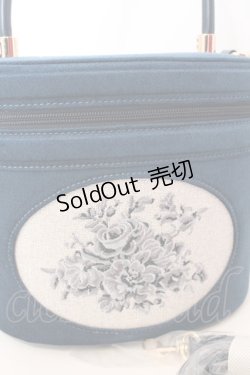 画像2: an another angelus / フレームローズ刺繍バニティバッグ  ブルー O-25-08-16-1040-CA-BG-OW-OS