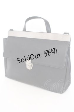 画像1: Jean Paul GAULTIER / メタルプレートバッグ  ブラック O-25-08-16-1045-GO-BG-OW-ZT-K018