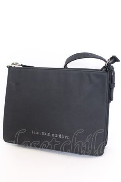 画像1: Jean Paul GAULTIER / ロゴショルダーバッグ  ブラック O-25-08-16-1047-GO-BG-OW-OS
