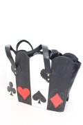 Heart E / トランプ柄のミラクルトート  クロ×アカ×シロ O-25-08-16-1049-LO-BG-OW-OS