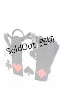 Heart E / トランプ柄のミラクルトート  クロ×アカ×シロ O-25-08-16-1049-LO-BG-OW-ZT0819A