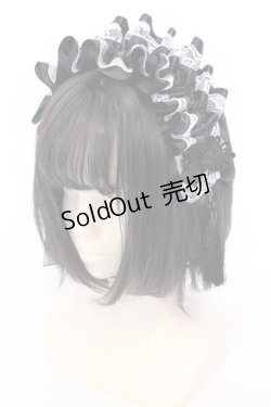 画像1: Estrellas / アジアンゴシックタッセルカチューシャ  ブラック×ホワイト O-25-08-16-1007-EL-AC-OW-OS