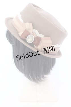 画像2: axes femme / カメオポークパイハット  ベージュ O-25-08-16-1001-AX-AC-OW-ZT-K004