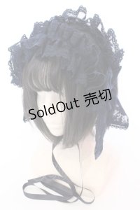 metamorphose / Fairyフリルヘッドドレス  ネイビー O-25-08-16-1008-ME-AC-OW-OS