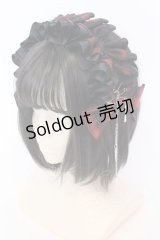 Estrellas / チェックリボンカチューシャ  レッド×ブラック O-25-08-16-1012-EL-AC-OW-OS