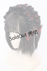 Estrellas / チェックリボンカチューシャ  レッド×ブラック O-25-08-16-1012-EL-AC-OW-OS