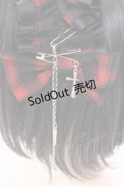 画像3: Estrellas / チェックリボンカチューシャ  レッド×ブラック O-25-08-16-1012-EL-AC-OW-OS
