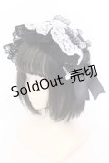 MorunxMuunaStoik / Libraヘッドドレス  ブラック×ホワイト O-25-08-16-1013-EL-ZA-OW-OS