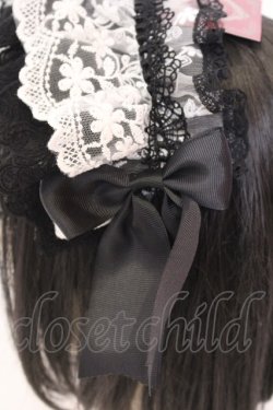 画像3: MorunxMuunaStoik / Libraヘッドドレス  ブラック×ホワイト O-25-08-16-1013-EL-ZA-OW-OS