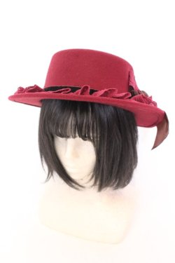 画像1: axes femme / ローズブーケフェルトカンカン  ワイン O-25-08-16-1002-AX-AC-OW-OS