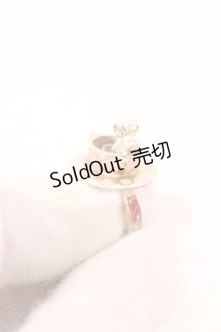 画像3: MILK / ラットティーカップリング 約12号 ゴールド×ピンク O-25-08-16-1015-ML-AC-IG-OS