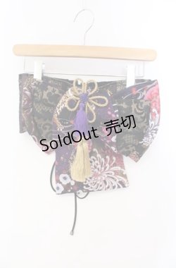 画像1: Qutie Frash / 花魁帯コルセット（和柄×ジャガード）  パープル O-25-08-16-075-QU-TO-OW-OS