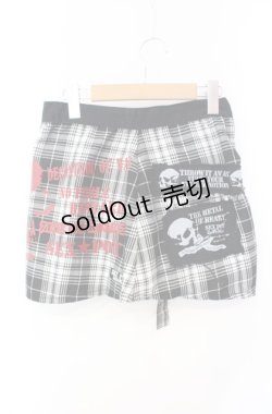 画像2: SEX POT ReVeNGe / チェックレイヤード風プリーツスカート  ブラック×ホワイト O-25-08-16-079-SP-SK-IG-OS