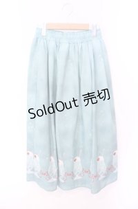 axes femme / クリームソーダ柄スカート F グリーン O-25-08-16-081-AX-SK-OW-OS
