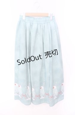 画像1: axes femme / クリームソーダ柄スカート F グリーン O-25-08-16-081-AX-SK-OW-OS