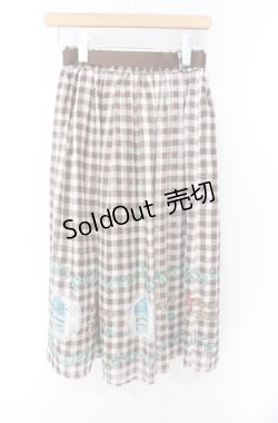 画像3: axes femme / チョコミントプリントスカート F ブラウン O-25-08-16-082-AX-SK-OW-ZT509