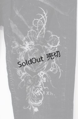 画像2: Sixh / トライバルptスキニーパンツ  ブラック O-25-08-16-087-HN-PA-OW-OS