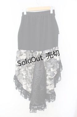 画像3: Qutie Frash / ミリタリースカート  ブラック×ホワイト O-25-08-16-091-QU-SK-IG-ZI