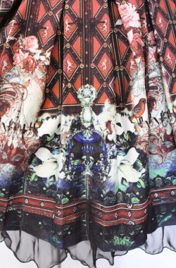 画像3: Ozz oneste / ヨーク取り外し総柄ジャンパースカート  ワイン系 O-25-08-16-095-OO-OP-IG-OS