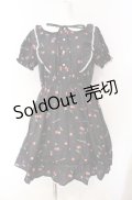 Honey Cinnamon / チェリー柄ワンピース  クロ O-25-08-16-096-LO-OP-IG-OS