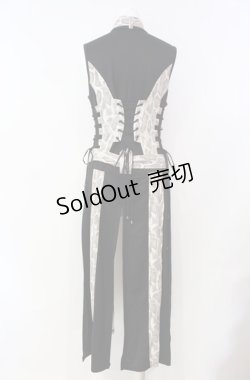 画像4: Qutie Frash / ベルトロングベスト  ブラック×ホワイト O-25-08-16-103-QU-TO-IG-OS