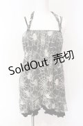 Qutie Frash / 蜘蛛メッシュホルターキャミソール【旧タグ】  ブラック×ホワイト O-25-08-16-009-QU-TO-OW-OS