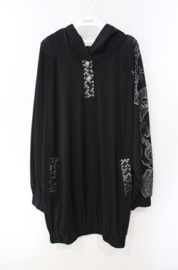 画像1: Qutie Frash / ２店舗限定プルオーバー  シルバー×ブラック O-25-08-16-108-QU-TO-IG-OS