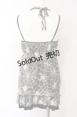 画像4: Qutie Frash / 蜘蛛メッシュホルターキャミソール【旧タグ】  ブラック×ホワイト O-25-08-16-009-QU-TO-OW-OS