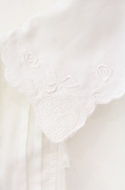 画像2: LIZ LISA / スカーフ衿刺繍ブラウス  オフ O-25-08-16-012-LO-BL-IG-OS