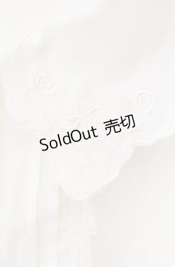 画像2: LIZ LISA / スカーフ衿刺繍ブラウス  オフ O-25-08-16-012-LO-BL-IG-OS