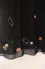 画像2: franche lippee black / エンブロイダリーブラウス  クロ O-25-08-16-016-LO-BL-IG-ZT064 (2)