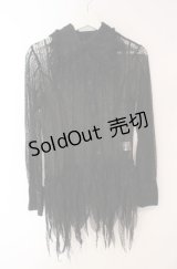 FRILL / 総レースランダムカットブラウス  ブラック O-25-08-16-021-HN-BL-OW-OS