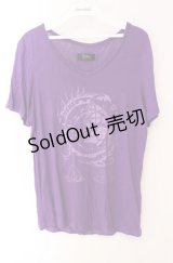 Sixh / 天秤ptカットソー  パープル O-25-08-16-026-HN-TO-OW-OS