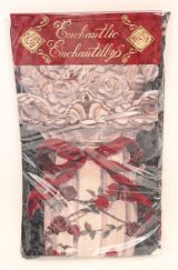Enchantlic Enchantilly / エンタシスローズタイツ  クロ×赤薔薇 O-25-08-17-052-LO-ZA-OW-ZT444-F001